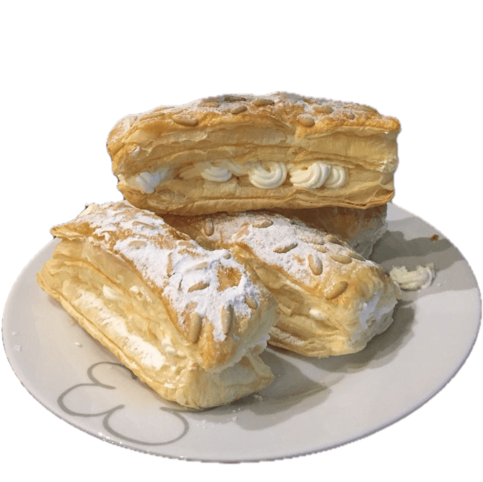 Pastelitos de hodaldre con nata